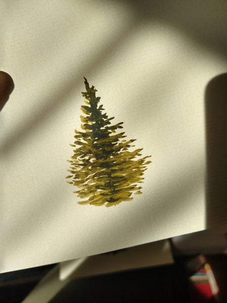 Hand-Painted Holiday Cards in A4