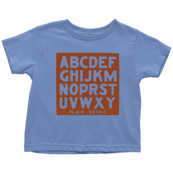 Gothic Type on Toddler Tee